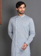 Festive Wear Light Grey Color Kurta Pajama